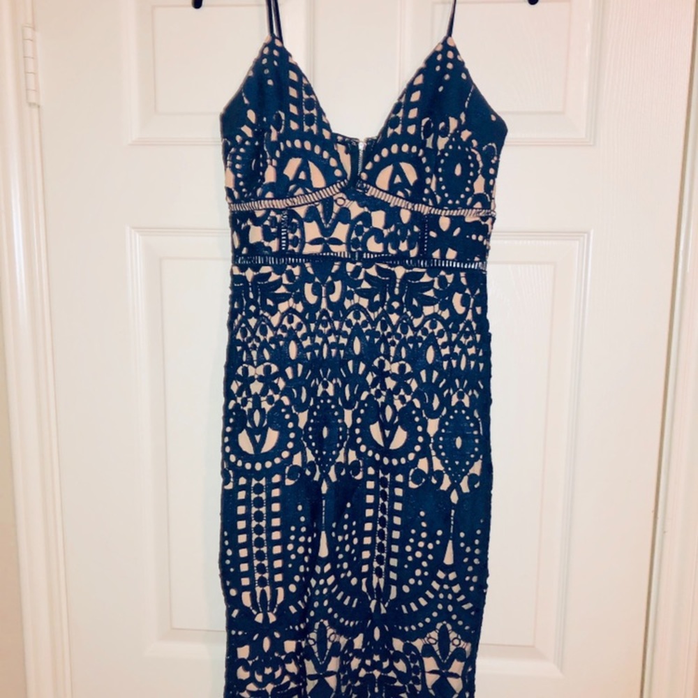 Navy lace dress